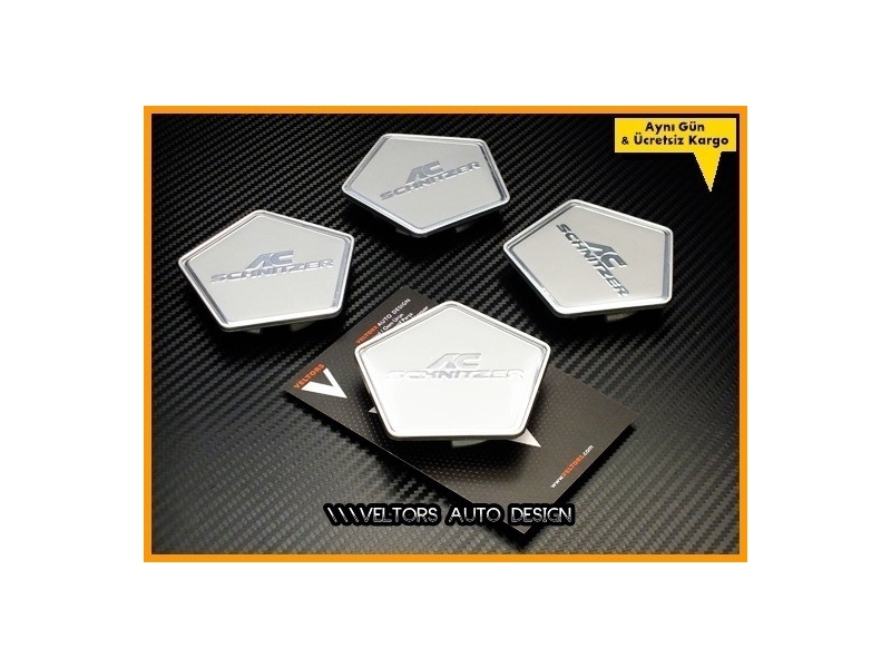 BMW AC Schnitzer Logo Amblem Jant Göbeği Göbek Kapak Seti
