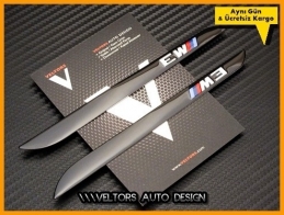 BMW M Technic M3 Yan Çamurluk Izgara Yazı Logo Amblem Seti BMW M Technic M3 Yan Çamurluk Izgara Yazı Logo Amblem Seti