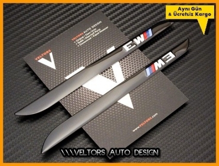 BMW M Technic M3 Yan Çamurluk Izgara Yazı Logo Amblem Seti