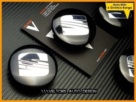 Seat Logo Amblem Jant Göbeği Göbek Kapak Seti