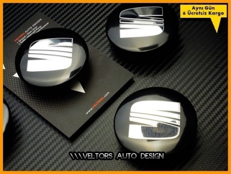 Seat Logo Amblem Jant Göbeği Göbek Kapak Seti