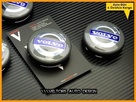 Volvo Logo Amblem Jant Göbeği Göbek Kapak Seti