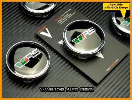 Skoda VRS Logo Amblem Jant Göbeği Göbek Kapak Seti