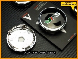 Skoda VRS Logo Amblem Jant Göbeği Göbek Kapak Seti