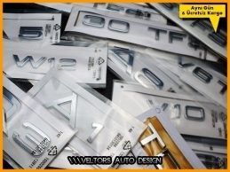 Audi A1 A3 A4 A5 A6 A7 A8 Q3 Q5 Q7 Bagaj Yazı Logo Amblem