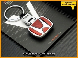 Honda Logo Amblem Özel Krom Honda Anahtarlık Honda Logo Amblem Özel Krom Honda Anahtarlık
