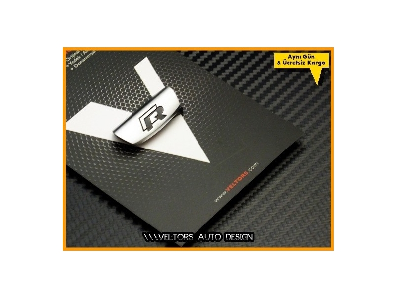 VW Golf Passat Polo Tiguan R line R Direksiyon Yazı Logo Amblem