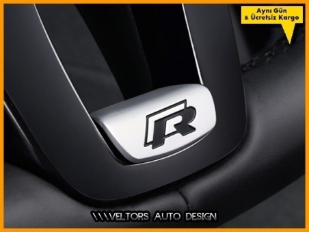 VW Golf Passat Polo Tiguan R line R Direksiyon Yazı Logo Amblem