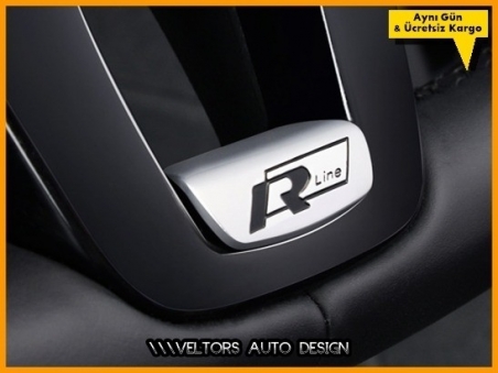 VW Golf Passat Polo Tiguan R line R Direksiyon Yazı Logo Amblem