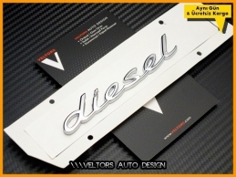Porsche Yan Çamurluk Kapı Diesel Yazı Logo Amblem Porsche Yan Çamurluk Kapı Diesel Yazı Logo Amblem