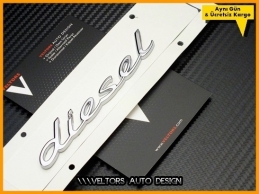 Porsche Yan Çamurluk Kapı Diesel Yazı Logo Amblem Porsche Yan Çamurluk Kapı Diesel Yazı Logo Amblem