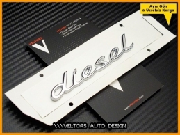 Porsche Yan Çamurluk Kapı Diesel Yazı Logo Amblem Porsche Yan Çamurluk Kapı Diesel Yazı Logo Amblem