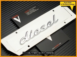 Porsche Yan Çamurluk Kapı Diesel Yazı Logo Amblem Porsche Yan Çamurluk Kapı Diesel Yazı Logo Amblem