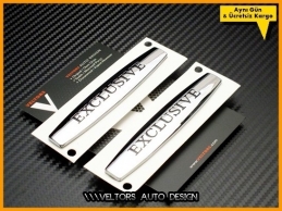 Mercedes EXCLUSIVE Yan Logo Amblem Seti