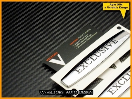 Mercedes EXCLUSIVE Yan Logo Amblem Seti