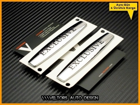Mercedes EXCLUSIVE Yan Logo Amblem Seti