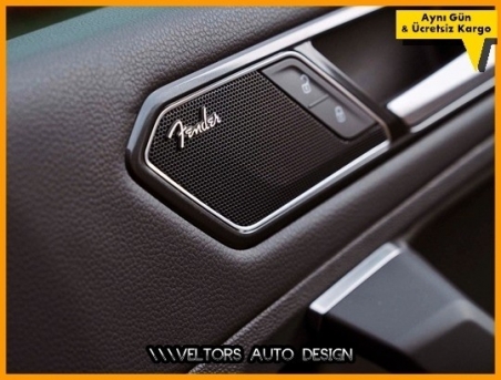 VW Fender Logo Amblem Hoparlör Stereo Logo Amblem Seti