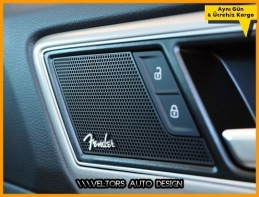 Skoda Fender Logo Amblem Hoparlör Stereo Logo Amblem Seti
