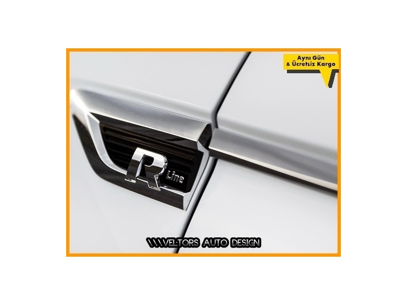 VW Tiguan R Line Yan Yazı Logo Amblem Seti