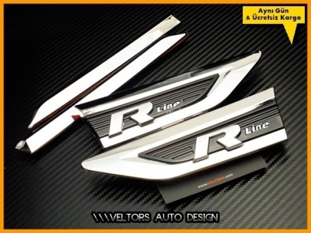 VW Tiguan R Line Yan Yazı Logo Amblem Seti