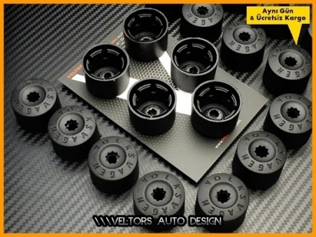 VW Logo Amblem Kilitli Orjinal Jant Bijon Kapak Seti