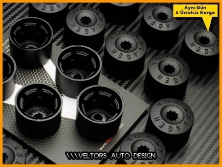 VW Logo Amblem Kilitli Orjinal Jant Bijon Kapak Seti