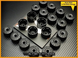 VW Logo Amblem Kilitli Orjinal Jant Bijon Kapak Seti