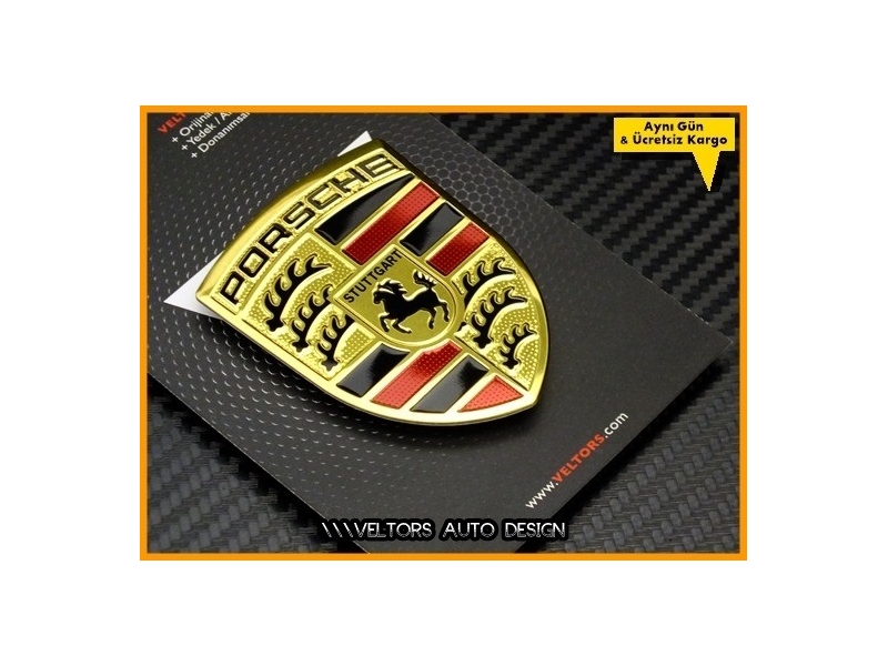 Porsche Body Araç Logo Amblem
