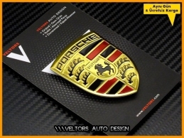 Porsche Body Araç Logo Amblem