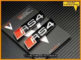 Audi A4 S4 Serisi RS4 Logo Amblem Seti