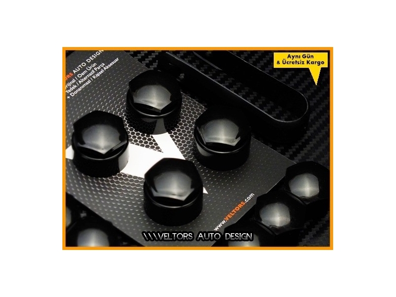 Audi Kilitli Paino Black Jant Bijon Kapak Seti