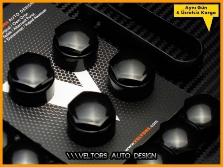 Audi Kilitli Paino Black Jant Bijon Kapak Seti