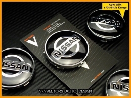 Nissan Logo Amblem Jant Göbeği Göbek Kapak Seti