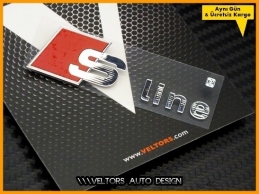 Audi S line S Metal Body S line Logo Amblem