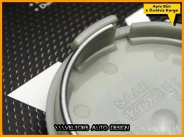 Saab Logo Amblem Jant Göbeği Göbek Kapak Seti