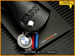 BMW Gerçek Deri Logo Amblem Anahtarlık