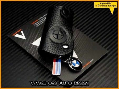 BMW Gerçek Deri Logo Amblem Anahtarlık