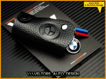 BMW Gerçek Deri Logo Amblem Anahtarlık