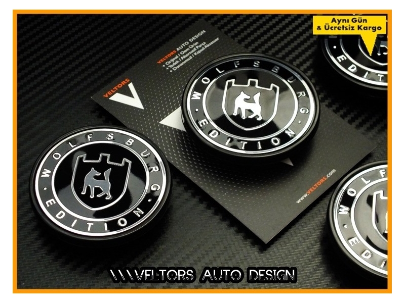 VW Wolfsburg Edition Logo Amblem Jant Göbeği Göbek Kapak Seti