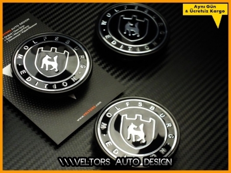 VW Wolfsburg Edition Logo Amblem Jant Göbeği Göbek Kapak Seti