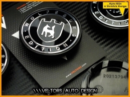 VW Wolfsburg Edition Logo Amblem Jant Göbeği Göbek Kapak Seti
