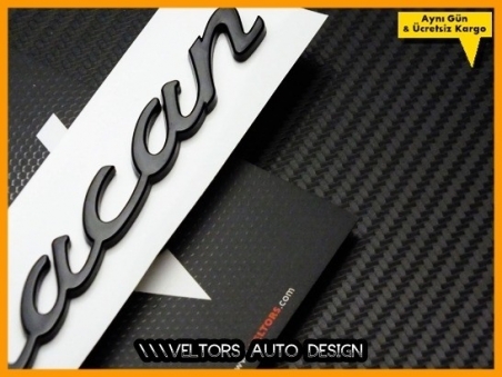 Porsche Piano Black Macan Bagaj Yazı Logo Amblem