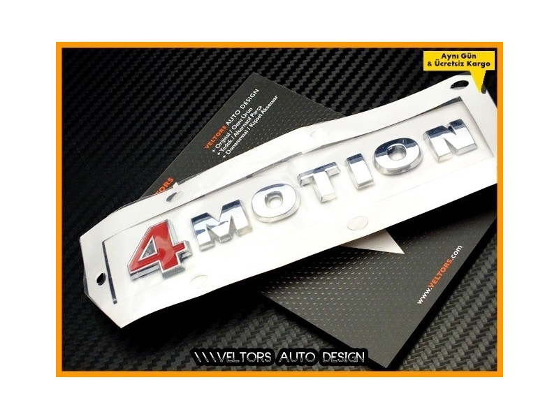 VW 4 Motion 4Motion Bagaj Yazı Logo Amblem