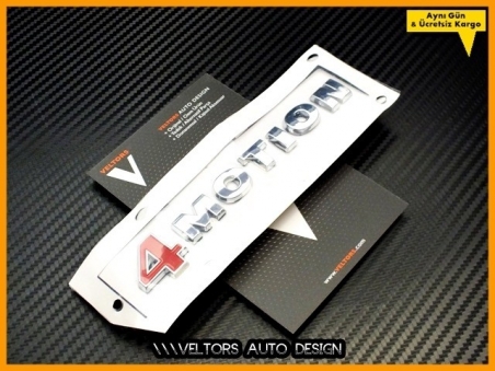VW 4 Motion 4Motion Bagaj Yazı Logo Amblem