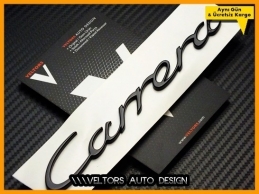 Porsche Piano Black Carrera Bagaj Yazı Logo Amblem