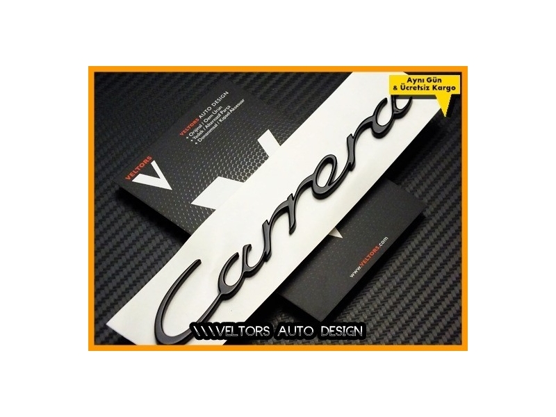Porsche Piano Black Carrera Bagaj Yazı Logo Amblem Porsche Piano Black Carrera Bagaj Yazı Logo Amblem