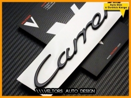 Porsche Piano Black Carrera Bagaj Yazı Logo Amblem Porsche Piano Black Carrera Bagaj Yazı Logo Amblem