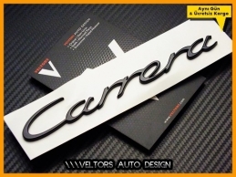 Porsche Piano Black Carrera Bagaj Yazı Logo Amblem Porsche Piano Black Carrera Bagaj Yazı Logo Amblem