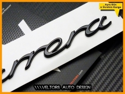Porsche Piano Black Carrera Bagaj Yazı Logo Amblem Porsche Piano Black Carrera Bagaj Yazı Logo Amblem