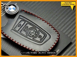 BMW Gerçek Deri BMW Logo Amblem Anahtarlık